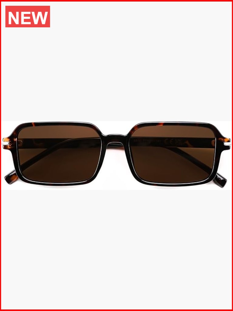 Rectangle Retro Narrow Square Sunglasses Uv400